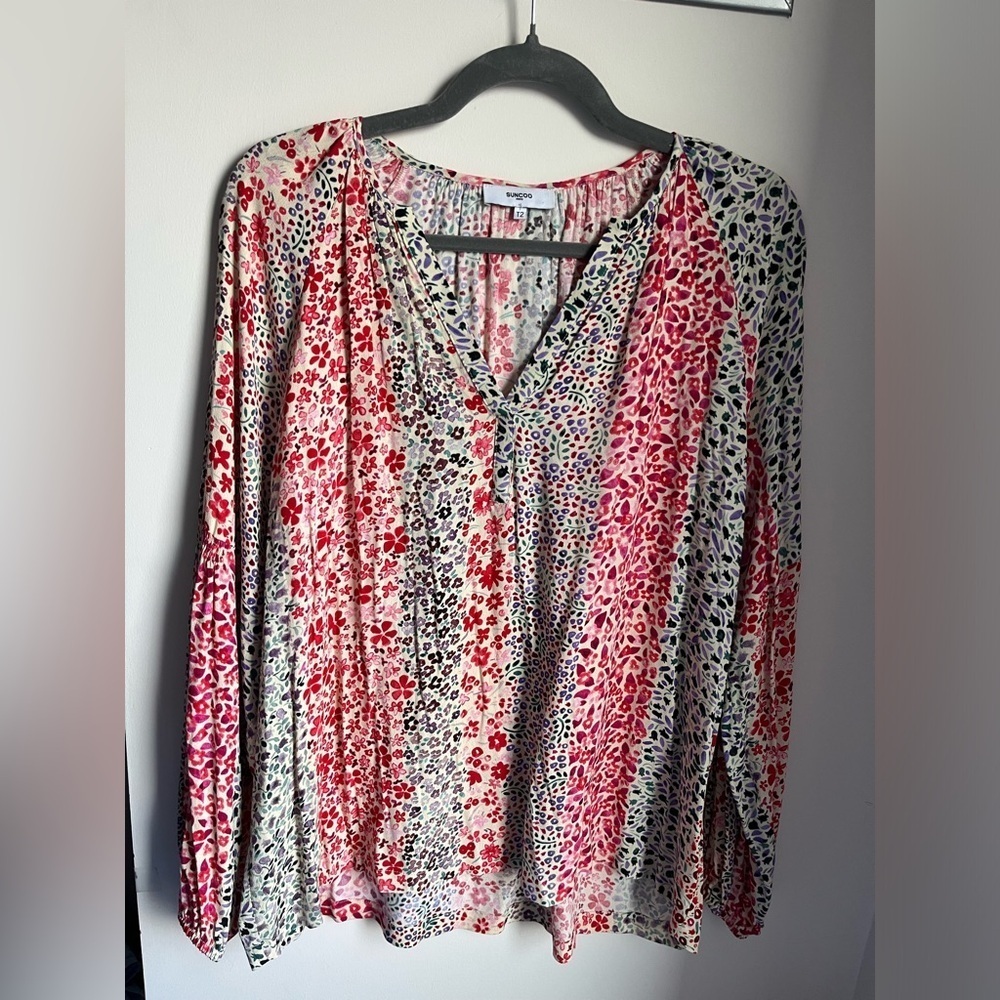 SUNCOO Lemone Viscose Floral Blouse
